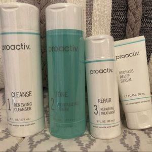 Unopened Proactiv Acne Cleanse, Tone, and Repair Regimen + Redness Relief Serum